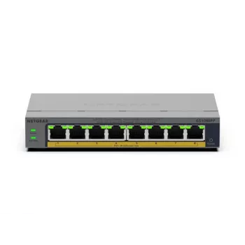 NETGEAR GS108EPP hallitsematon Gigabit Ethernet (10/100/1000) Power over Ethernet (PoE) pöytä-/seinäasennus harmaa