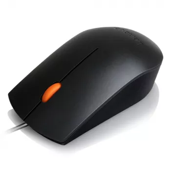 Langallinen optinen USB Type-A -hiiri, molempikätinen, Lenovo GX30M39704 — 1600 DPI, 3 painiketta, 1,8 m kaapeli, musta