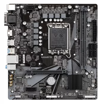 GIGABYTE H610M H V2 DDR4 emolevy - tukee Intel Core 14. sukupolvea, 6+1+1 hybridi digitaalinen VRM, enintään 3200 MHz DDR4 (OC), 1x PCIe 3.0 M.2, GbE LAN, USB 3.2 Gen 1