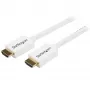 StarTech.com HD3MM3MW 3 m (10 ft) CL3 seinäasennukseen sopiva High Speed HDMI -kaapeli, Ultra HD 4K x 2K, kullatut liittimet, 30/32 AWG, valkoinen