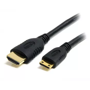 StarTech.com 1m Mini-HDMI-HDMI-kaapeli Ethernetillä – 4K 30Hz High Speed Mini-HDMI-HDMI-sovitinkaapeli – Mini-HDMI Type-C -laite HDMI-näyttöön – kestävä videomuunninkaapeli