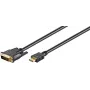 Microconnect HDM192411 videokaapeliadapteri 1 m HDMI Type-A (standardi) DVI-D musta