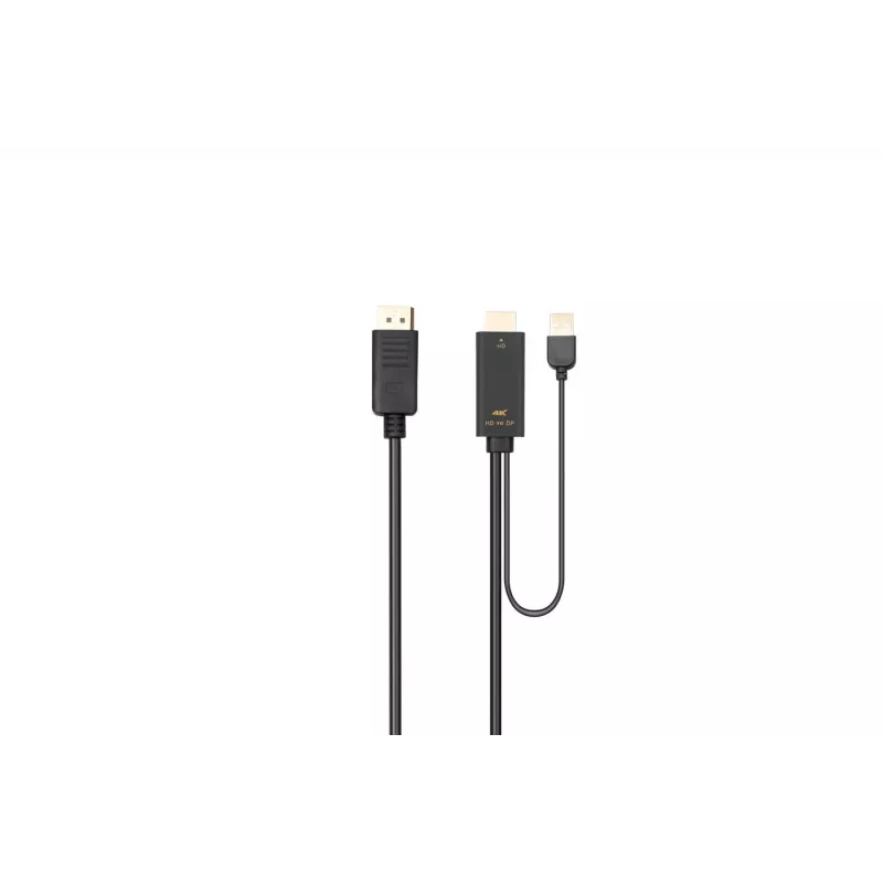 Microconnect HDMI-DP-CON1 videokaapeli-adapteri 1 m HDMI Type-A (Standard) DisplayPort musta