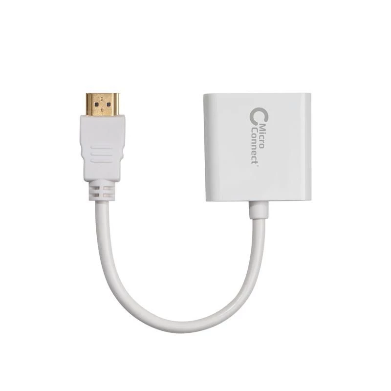 Microconnect HDMVGA1 videokaapeli-adapteri 0,15 m HDMI Type-A (Standard) VGA (D-Sub) valkoinen