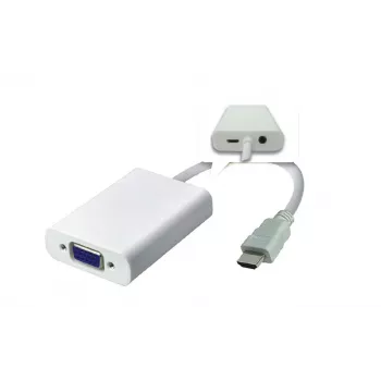 Microconnect HDMVGA2 videokaapeli-adapteri 0,15 m HDMI Type-A (Standard) VGA (D-Sub) valkoinen