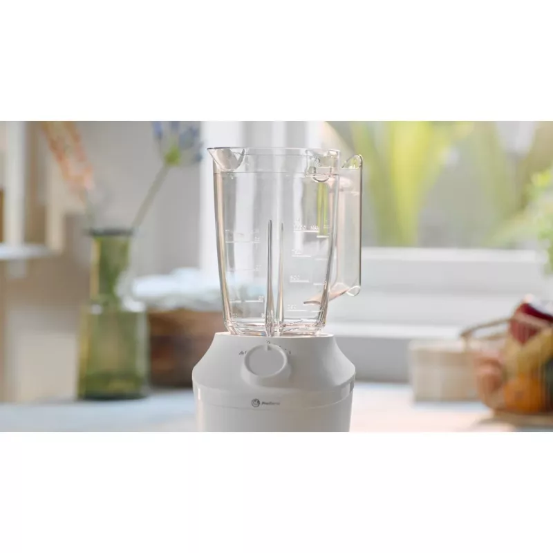 Pöytäblenderi Philips HR2041/00 — 450 W, 1,9 L muovisäiliö, ruostumattomat terät, valkoinen