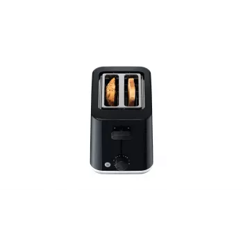 Leivänpaahdin BRAUN HT1010BK — 2 viipaletta, 900 W, musta, muovirunko, rako 132×35×119 mm