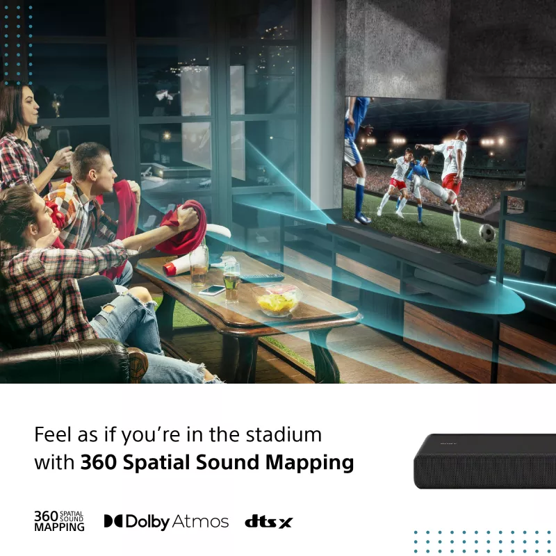 Soundbar Sony HT-A3000 musta 3.1 kanavaa 250 W