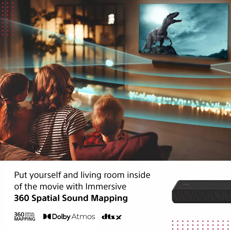 Soundbar Sony HT-A3000 musta 3.1 kanavaa 250 W