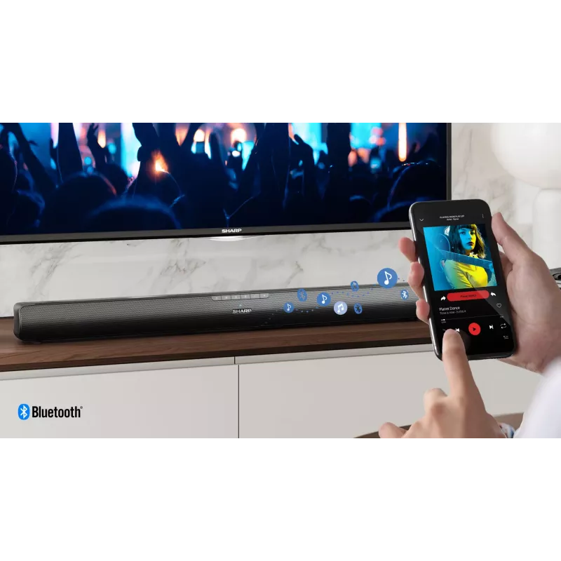 Sharp HT-SB100 soundbar-kaiutin musta 2.0 kanavaa 75 W