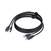 StarTech.com 1,8 m HDMI- ja USB 5 Gbit/s KVM-kaapeli, 4K 60Hz, HDMI 2.0 ja USB -yhdistelmäkaapeli KVM-kytkimille