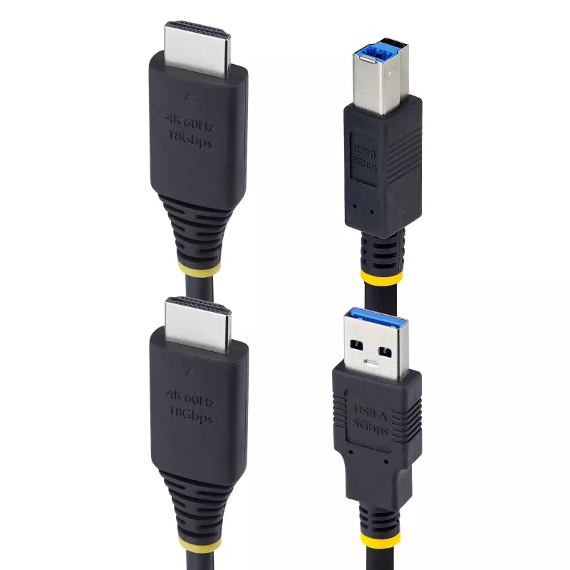 StarTech.com 1,8 m HDMI- ja USB 5 Gbit/s KVM-kaapeli, 4K 60Hz, HDMI 2.0 ja USB -yhdistelmäkaapeli KVM-kytkimille