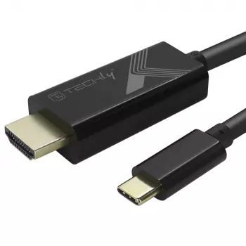 Techly sovitinkaapeli USB-C uros HDMI 2.0 4K uros 2 m musta