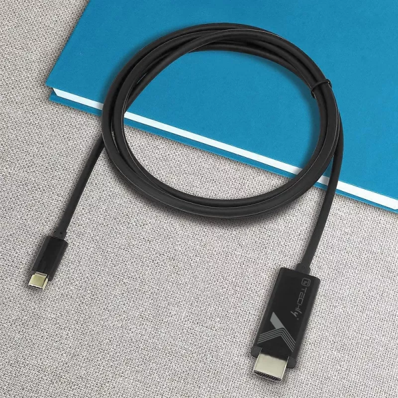 Techly IADAP-USBC-HDMI5TY videokaapeli-sovitin 5 m USB Type-C HDMI Type-A (standardi) musta
