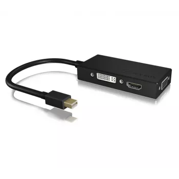 ICY BOX IB-AC1032 Mini DisplayPort DVI-D + VGA (D-Sub) + HDMI musta