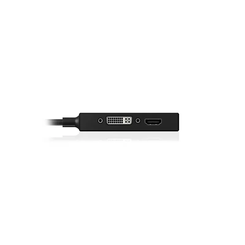 ICY BOX IB-AC1032 Mini DisplayPort DVI-D + VGA (D-Sub) + HDMI musta