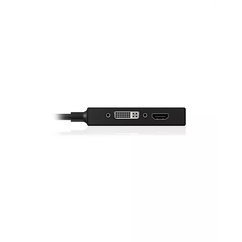 ICY BOX IB-AC1032 Mini DisplayPort DVI-D + VGA (D-Sub) + HDMI musta