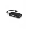 ICY BOX IB-AC1032 Mini DisplayPort DVI-D + VGA (D-Sub) + HDMI musta