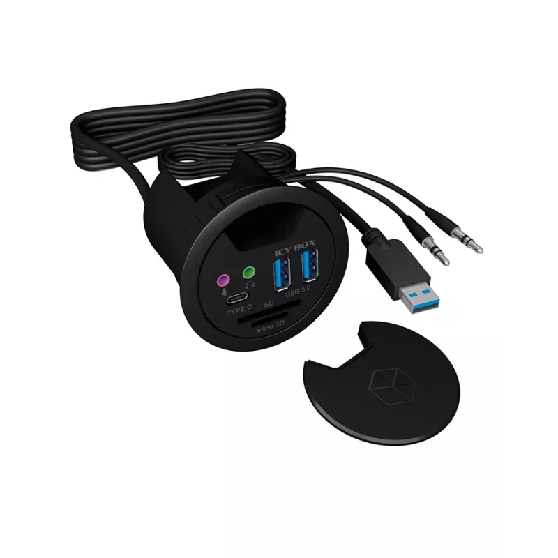 ICY BOX IB-HUB1404A pistorasia musta