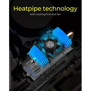 ICY BOX IB-M2HSF-705 SSD-jäähdytyssiili/-jäähdytin 3 cm hopea 1 kpl