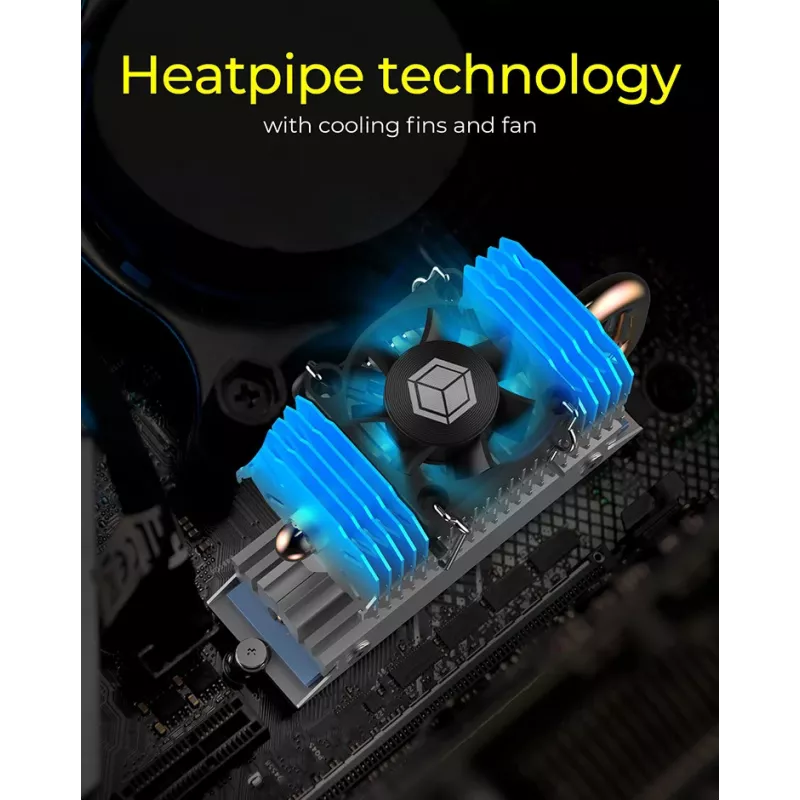 ICY BOX IB-M2HSF-705 SSD-jäähdytyssiili/-jäähdytin 3 cm hopea 1 kpl