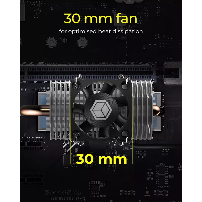 ICY BOX IB-M2HSF-705 SSD-jäähdytyssiili/-jäähdytin 3 cm hopea 1 kpl