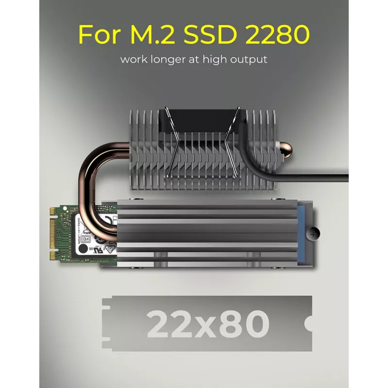 ICY BOX IB-M2HSF-705 SSD-jäähdytyssiili/-jäähdytin 3 cm hopea 1 kpl