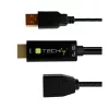 Techly ICOC-HDMI-DP12A HDMI-DisplayPort-sovitin USB-virralla, 4K 30 Hz