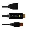 Techly ICOC-HDMI-DP12A HDMI-DisplayPort-sovitin USB-virralla, 4K 30 Hz