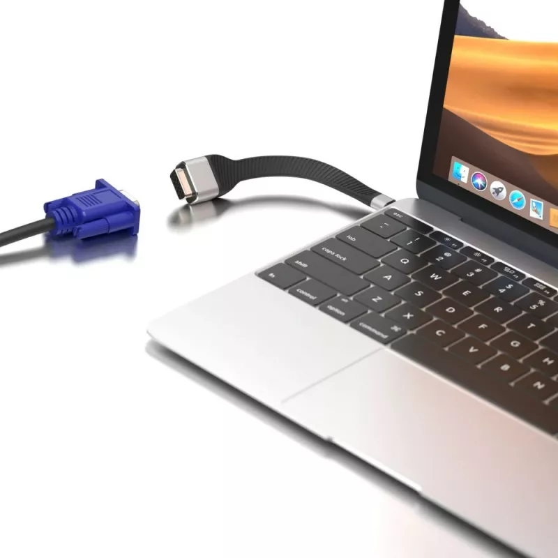 Techly ICOC-USBC-VGA videokaapeli-sovitin 0,12 m USB Type-C VGA (D-Sub)
