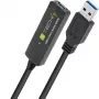 Techly ICUR30100G USB-kaapeli USB 3.2 Gen 1 (3.1 Gen 1) 10 m USB-A musta