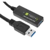Techly ICUR30100G USB-kaapeli USB 3.2 Gen 1 (3.1 Gen 1) 10 m USB-A musta