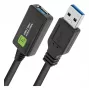 Techly ICUR3050G USB-kaapeli USB 3.2 Gen 1 (3.1 Gen 1) 5 m USB-A musta