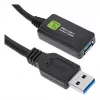 Techly ICUR3050G USB-kaapeli USB 3.2 Gen 1 (3.1 Gen 1) 5 m USB-A musta