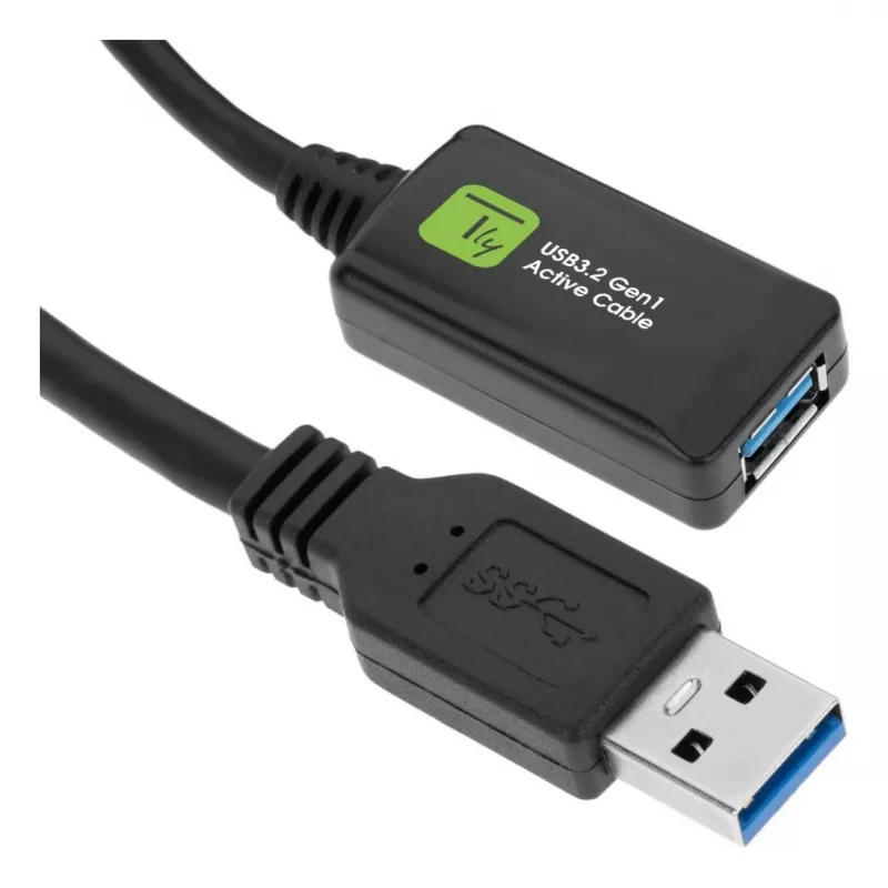 Techly ICUR3050G USB-kaapeli USB 3.2 Gen 1 (3.1 Gen 1) 5 m USB-A musta