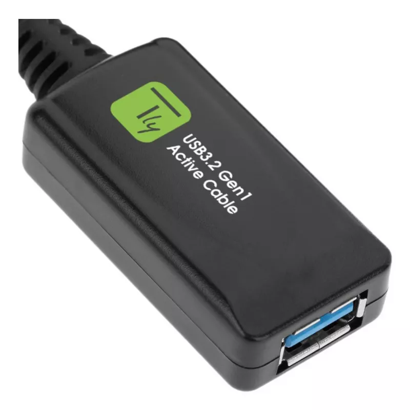 Techly ICUR3050G USB-kaapeli USB 3.2 Gen 1 (3.1 Gen 1) 5 m USB-A musta
