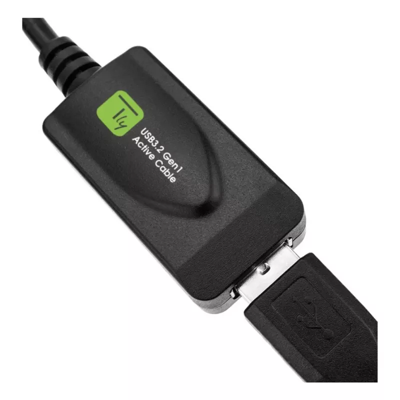 Techly ICUR3050G USB-kaapeli USB 3.2 Gen 1 (3.1 Gen 1) 5 m USB-A musta