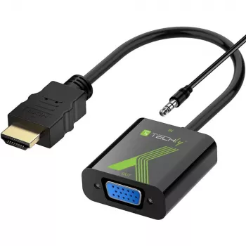 Techly kaapelikonvertterisovitin HDMI-VGA äänellä IDATA HDMI-VGA2A