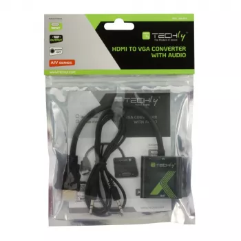 Techly kaapelikonvertterisovitin HDMI-VGA äänellä IDATA HDMI-VGA2A