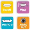 Techly kaapelisovitin konvertteri HDMI-VGA Micro USB:lla ja äänellä IDATA HDMI-VGA2AU
