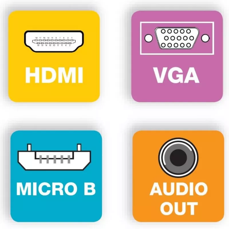 Techly kaapelisovitin konvertteri HDMI-VGA Micro USB:lla ja äänellä IDATA HDMI-VGA2AU