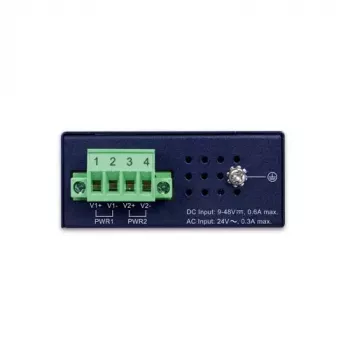 Hallitsematon Gigabit Ethernet -kytkin PLANET IGS-510TF — 4 x 10/100/1000 Mbps, 10 Gbit/s kytkentä, 9–48V DC, seinäkiinnitys