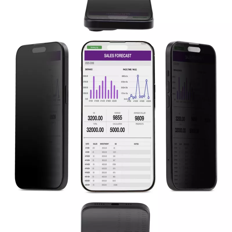StarTech.com IP15T-PRIVACY-SCREEN 4-suuntainen yksityisyysnäytönsuoja iPhone 15:lle, karkaistu lasi, liimattava, musta