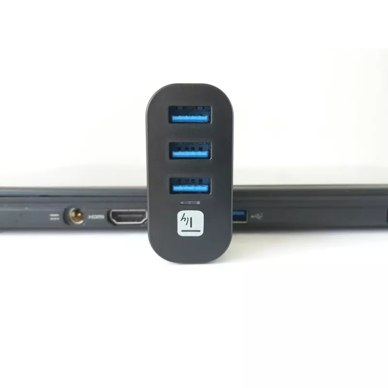 Techly IUSB3-HUB3-ROTB USB-keskitin USB 3.2 Gen 1 (3.1 Gen 1) Type-A 5000 Mbit/s musta