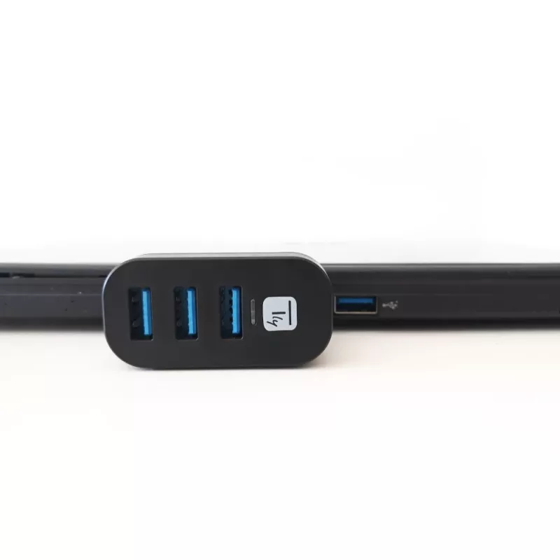Techly IUSB3-HUB3-ROTB USB-keskitin USB 3.2 Gen 1 (3.1 Gen 1) Type-A 5000 Mbit/s musta