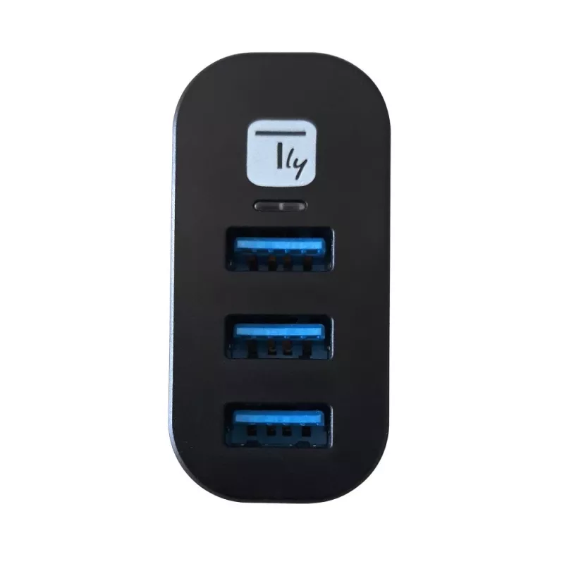 Techly IUSB3-HUB3-ROTB USB-keskitin USB 3.2 Gen 1 (3.1 Gen 1) Type-A 5000 Mbit/s musta