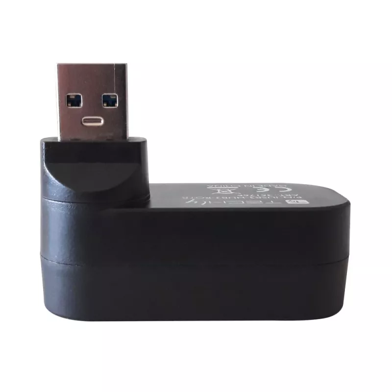 Techly IUSB3-HUB3-ROTB USB-keskitin USB 3.2 Gen 1 (3.1 Gen 1) Type-A 5000 Mbit/s musta
