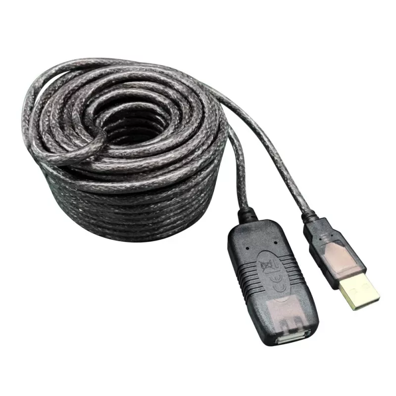 Techly aktiivinen jatkokaapeli USB 2.0 Hi-Speed 10 m IUSB-REP10TY