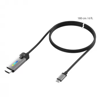 j5create JCC157-N USB-C - HDMI 2.1 8K -kaapeli 1,79 m