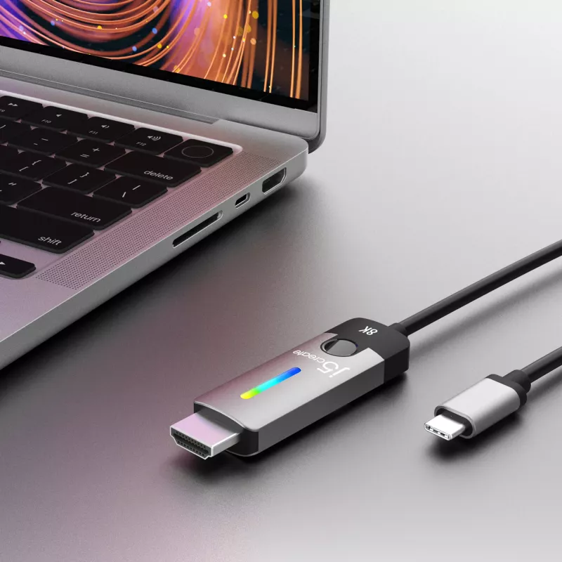 j5create JCC157-N USB-C - HDMI 2.1 8K -kaapeli 1,79 m